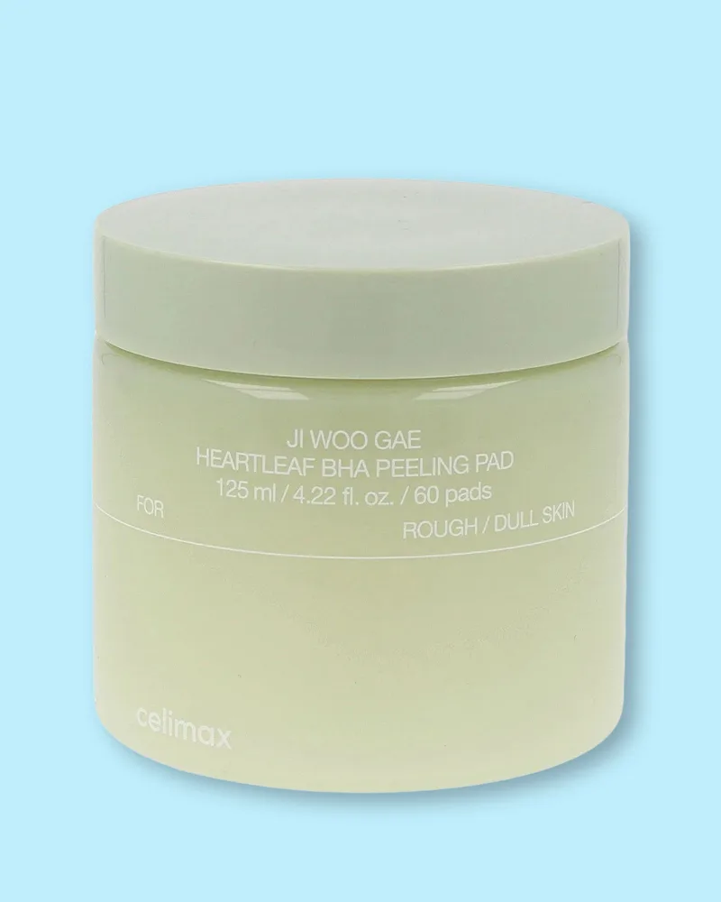 Пэды для лица Celimax Ji Woo Gae Heartleaf BHA Peeling Pad отшелушивающие, с хауттюйнией, 60 шт, 125 мл