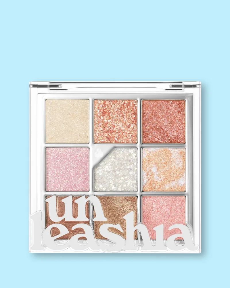 Палетка теней Unleashia Glitterpedia Eye Palette, 9 оттенков, блестящие и матовые, оттенок 01 All Of Glitter