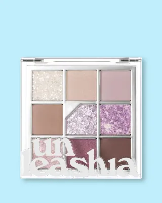 Палетка теней Unleashia Glitterpedia Eye Palette, 9 оттенков, блестящие и матовые, оттенок 04 All Of Lavender Fog