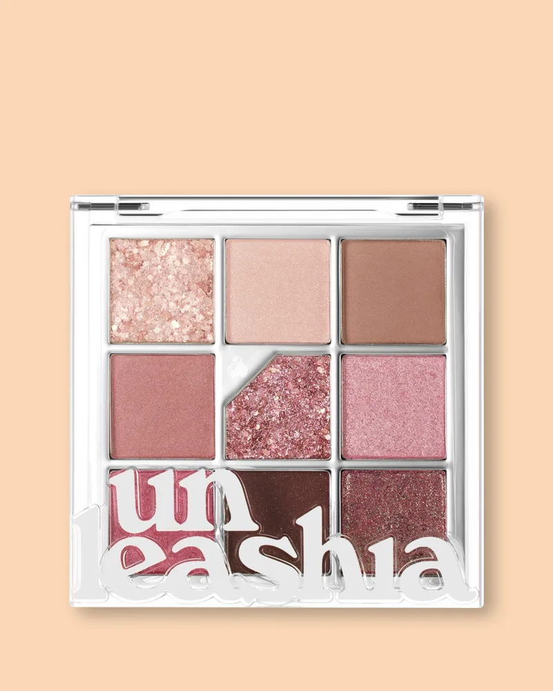 Палетка теней Unleashia Glitterpedia Eye Palette, 9 оттенков, блестящие и матовые, оттенок 05 All Of Dusty Rose