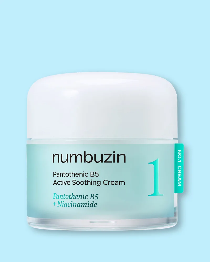 Успокаивающий крем для лица Numbuzin No.1 Pantothenic B5 Active Soothing Cream с пантенолом, для чувствительной кожи, 80 мл
