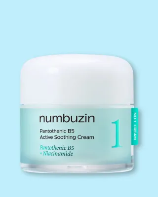 Успокаивающий крем для лица Numbuzin No.1 Pantothenic B5 Active Soothing Cream с пантенолом, для чувствительной кожи, 80 мл