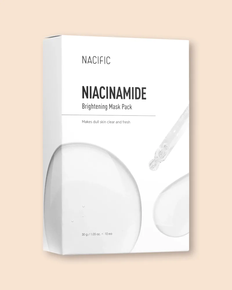 Тканевые маски для лица Nacific Niacinamide Brightening Mask Pack, с ниацинамидом, для сияния, 10 шт