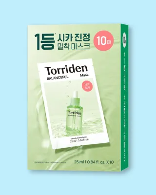 Тканевые маски для лица Torriden Balanceful Centella Asiatic Extract Mask, с центеллой, успокаивающие, 10 шт по 25 мл