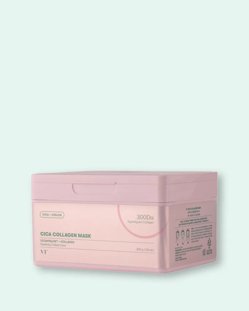 Тканевая маска для лица VT Cosmetics Cica Collagen Mask, с центеллой и коллагеном, успокаивающая