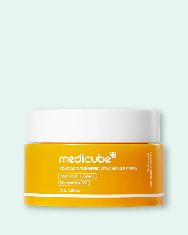 Капсульный крем для лица Medicube Kojic Acid Turmeric Vita Capsule Cream выравнивающий тон, с куркумой, 53 г