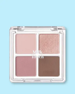 Палетка теней Milk Touch Be My First Eye Palette, 4 оттенка, оттенок Purple Rose Shower