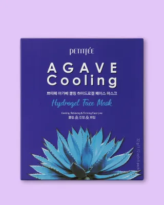 Гидрогелевая маска для лица Petitfee & Koelf Agave Cooling Hydrogel Face Mask охлаждающая, увлажняющая, 32 г × 5 шт