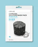 Тканевая маска для лица Lebelage Charcoal Solution Mask, с древесным углём, очищает поры, 23 мл x 10 шт — фото 1