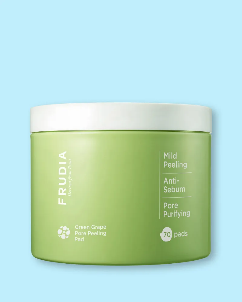 Пэды для лица Frudia Green Grape Pore Peeling Pad отшелушивающие, с зелёным виноградом, 70 шт