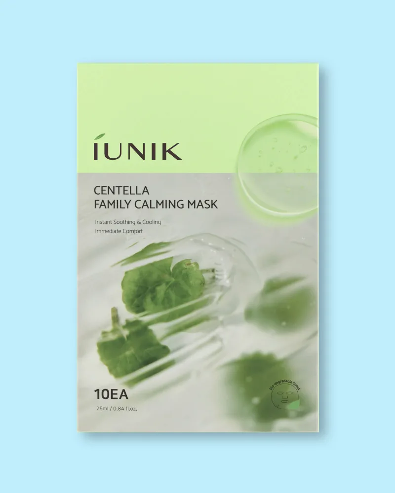 Тканевые маски для лица iUNIK Centella Family Calming Mask, с центеллой, успокаивающие, 10 шт по 25 мл