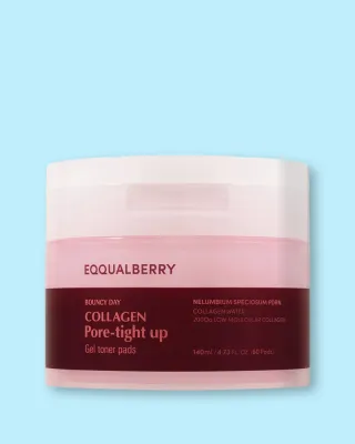Пэды для лица Eqqualberry Collagen Pore Tight Up Gel Toner Pad с коллагеном, сужающие поры, 140 мл