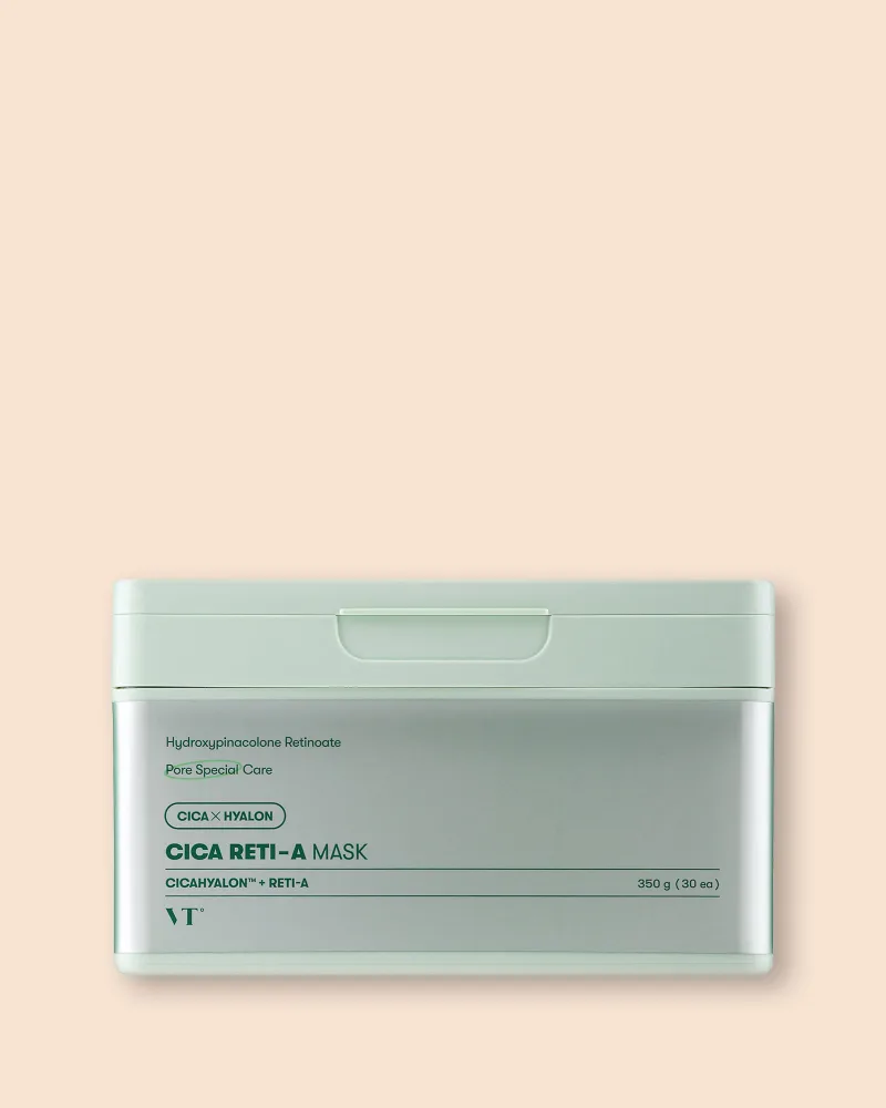Тканевая маска для лица VT Cosmetics Cica Reti-A Mask, с центеллой и ретинолом, для сухой и нормальной кожи