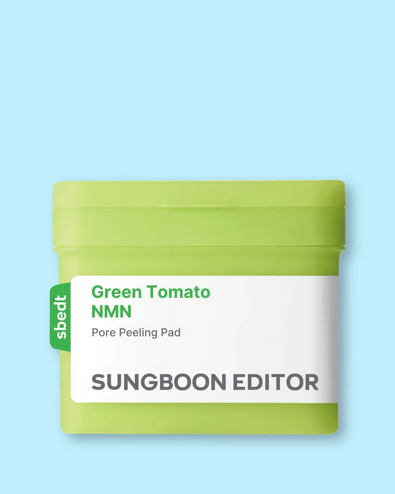 Отшелушивающие пэды для лица Sungboon Editor Green Tomato NMN Pore Peeling Pad, для сужения пор, 60 шт