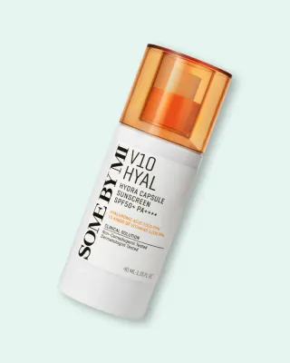 Солнцезащитный крем для лица Some By Mi V10 Hyal Hydra Capsule Sunscreen SPF 50+ PA++++, увлажняющий, 40 мл