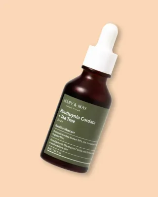 Сыворотка для лица Mary & May Houttuynia Cordata + Tea Tree Serum, успокаивающая, для чувствительной кожи, 30 мл