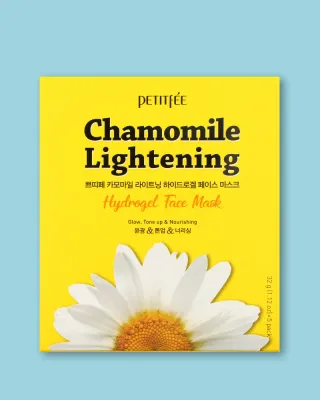 Гидрогелевая маска для лица Petitfee & Koelf Chamomile Lightening Hydrogel Face Mask осветляющая, с ромашкой, 32 г × 5 шт