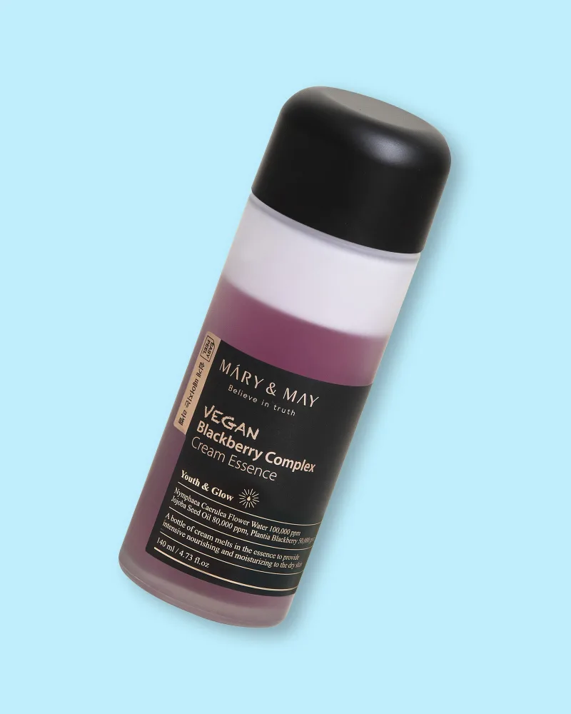 Кремовая эссенция для лица Mary & May Vegan Blackberry Complex Cream Essence увлажняющая, с экстрактом ежевики, 140 мл