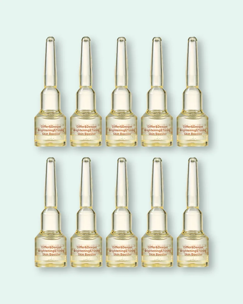 Ампулы-бустер для лица Differ & Deeper Toning Skin Booster, тонизирующие, осветляющие, 2,5 мл × 10 шт