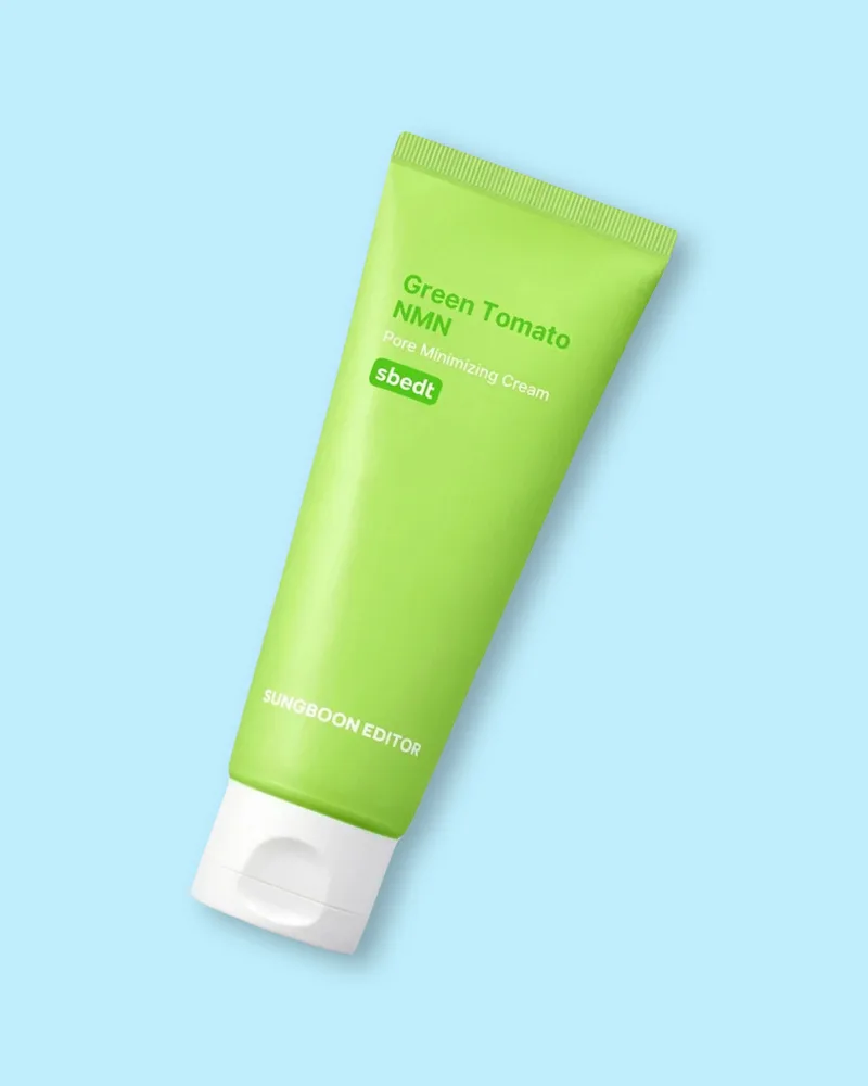 Крем для лица Sungboon Editor Green Tomato NMN Pore Minimizing Cream, для сужения пор, матирующий, 50 мл
