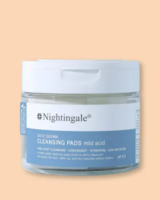 Очищающие пэды для лица Nightingale Daily Derma Cleansing Pad Mild Acid с кислотами, для чувствительной кожи, 70 шт, 270 мл