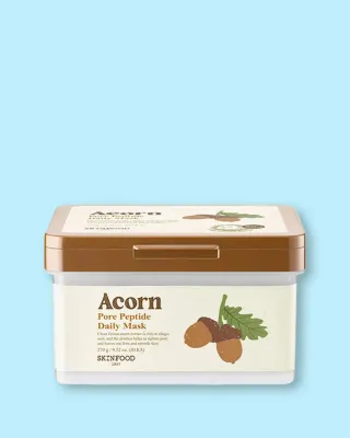 Тканевые маски для лица Skinfood Acorn Pore Peptide Daily Mask, с пептидами, для сужения пор, 30 шт