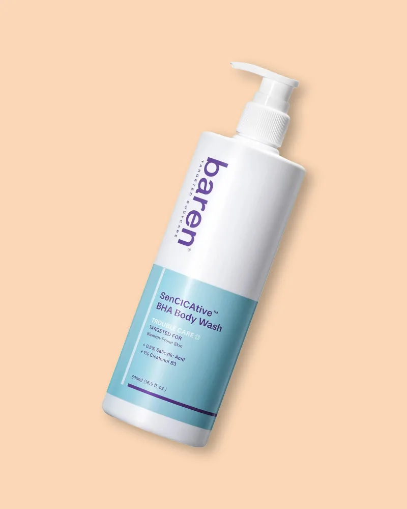 Гель для душа Baren SenCICAtive BHA Body Wash, отшелушивающий, с кислотами BHA