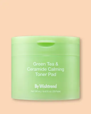 Пэды для лица By Wishtrend Green Tea & Ceramide Calming Toner Pad успокаивающие, с зелёным чаем и керамидами, 70 шт, 190 мл
