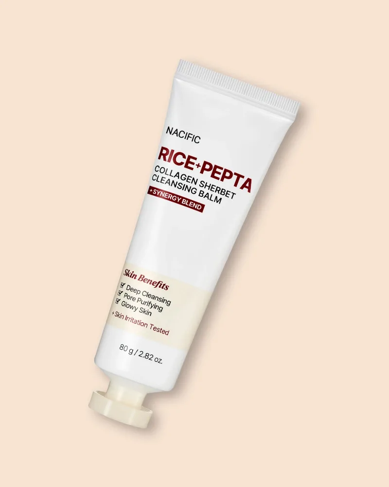 Бальзам для снятия макияжа Nacific Rice Pepta Collagen Sherbet Cleansing Balm, с коллагеном и пептидами, 80 г