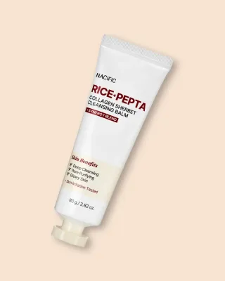 Бальзам для снятия макияжа Nacific Rice Pepta Collagen Sherbet Cleansing Balm, с коллагеном и пептидами, 80 г