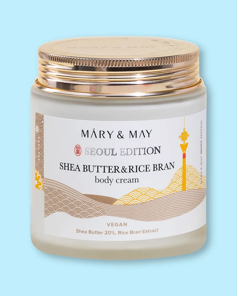Крем для тела Mary & May Shea Butter & Rice Bran, увлажняющий, предотвращает пересушивание