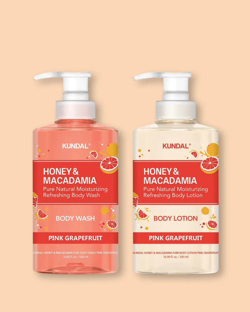 Набор для тела Kundal Honey & Macadamia Body Wash + Lotion, гель для душа и лосьон для тела