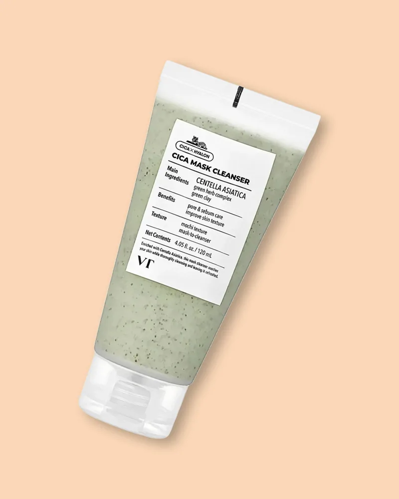 Очищающая маска для лица VT Cosmetics Cica Mask Cleanser, с центеллой, сужающая поры, 120 мл
