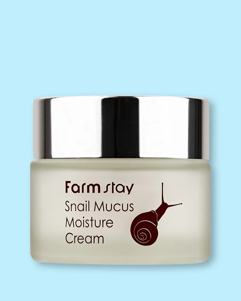 Крем для лица FarmStay Snail Mucus Moisture Cream увлажняющий, с муцином улитки, для сухой и тусклой кожи, 50 г