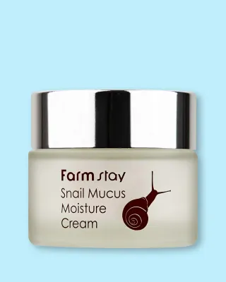 Крем для лица FarmStay Snail Mucus Moisture Cream увлажняющий, с муцином улитки, для сухой и тусклой кожи, 50 г
