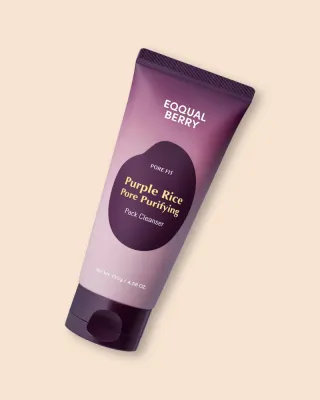 Очищающая маска для лица Eqqualberry Purple Rice Pore Purifying Pack Cleanser сужающая поры, 130 г