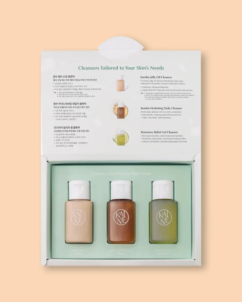 Набор для очищения лица Kaine Mini Cleanser Set, 3 средства, 30 мл х 3 шт
