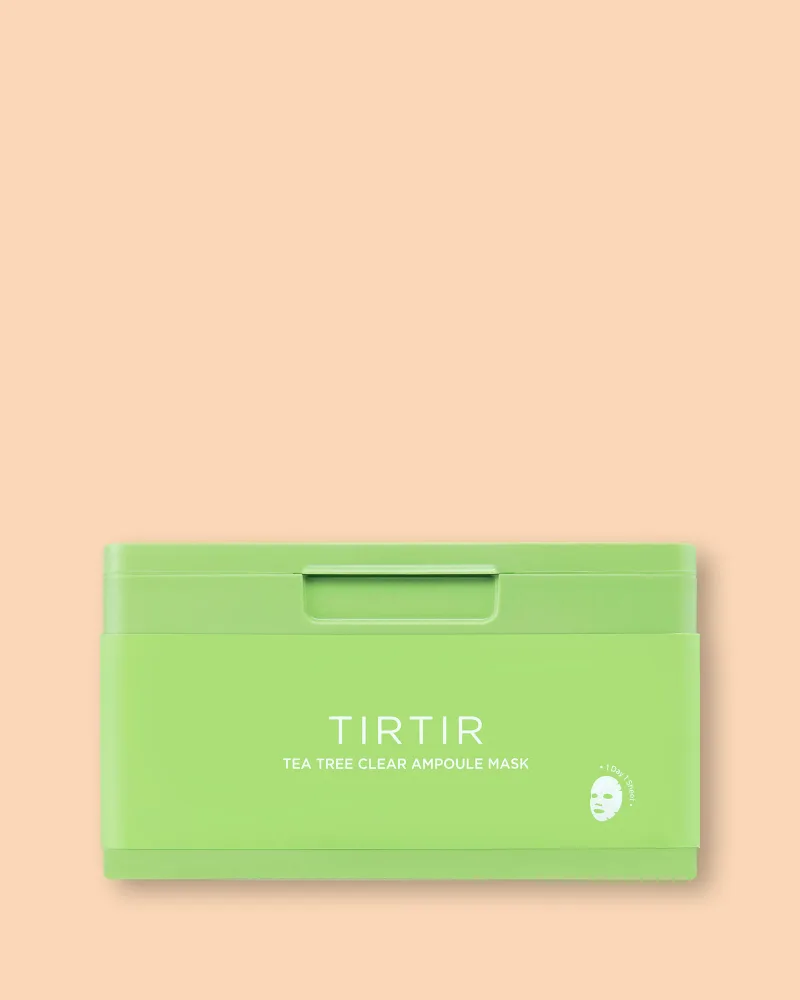 Тканевые маски для лица Tirtir Tea Tree Clear Ampoule Mask, с чайным деревом, успокаивающие, 30 шт
