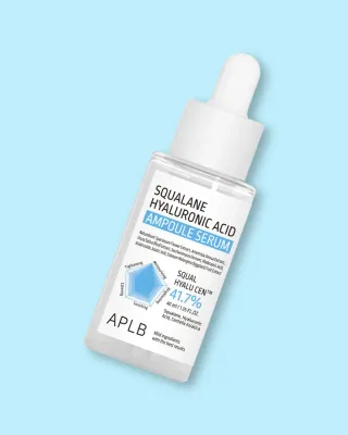 Ампульная сыворотка для лица APLB Squalane Hyaluronic Acid Ampoule Serum со скваланом, для упругости, 40 мл