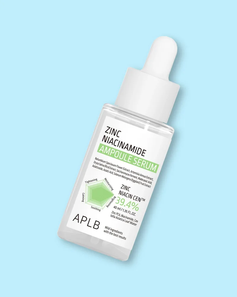 Ампульная сыворотка для лица APLB Zinc Niacinamide Ampoule Serum с цинком и ниацинамидом, увлажняющая, 40 мл