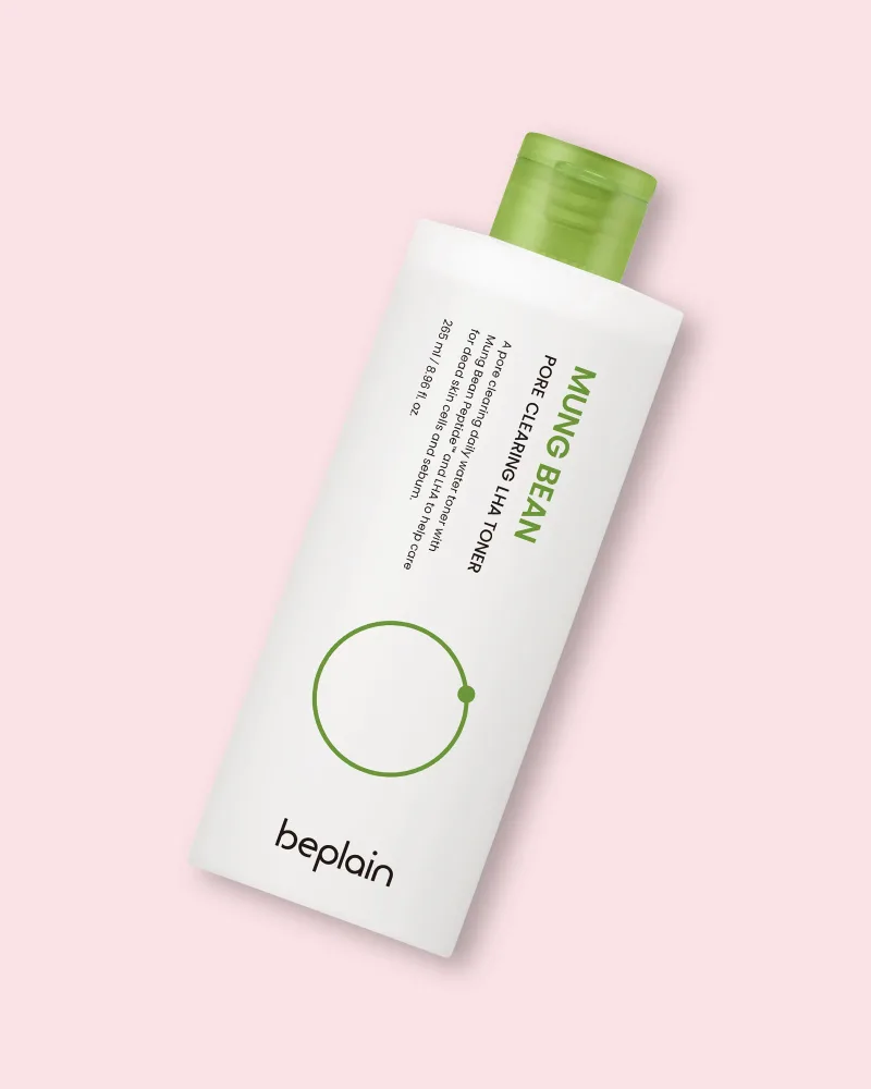 Тоник для лица Beplain Mung Bean Pore Clearing LHA Toner с машем и кислотами, очищает поры, 265 мл