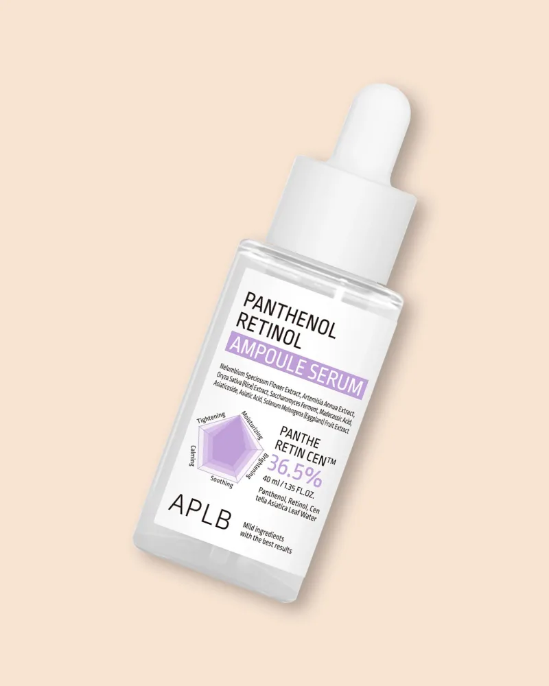 Ампульная сыворотка для лица APLB Panthenol Retinol Ampoule Serum с пантенолом и ретинолом, восстанавливающая, 40 мл