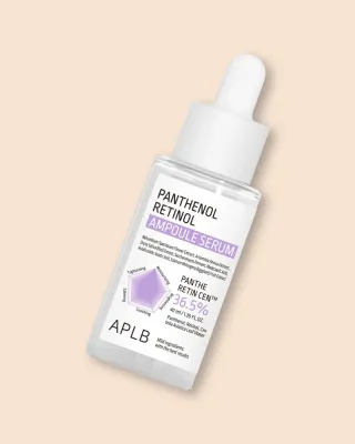 Ампульная сыворотка для лица APLB Panthenol Retinol Ampoule Serum с пантенолом и ретинолом, восстанавливающая, 40 мл