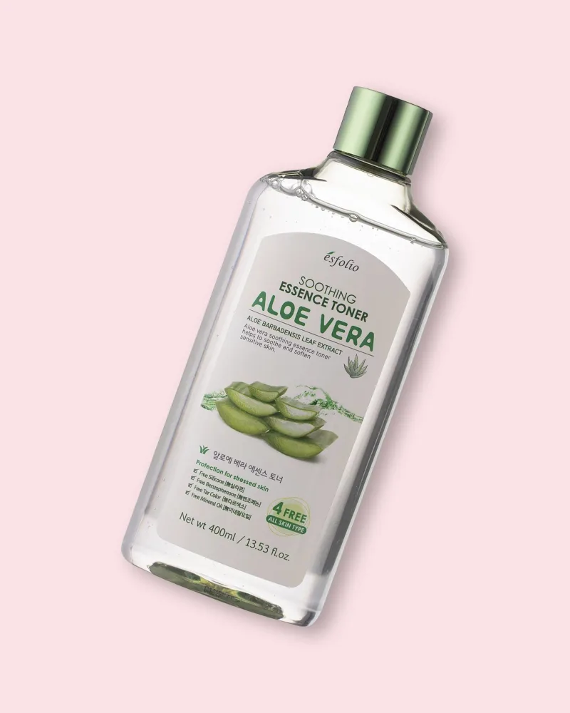 Тоник для лица Esfolio Aloe Vera Soothing Essence Toner успокаивающий, для сухой и чувствительной кожи, 400 мл