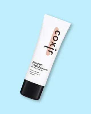 Солнцезащитный крем для лица Coxir Brown Rice Ceramide Sun Screen, с керамидами, увлажняющий, 50 мл