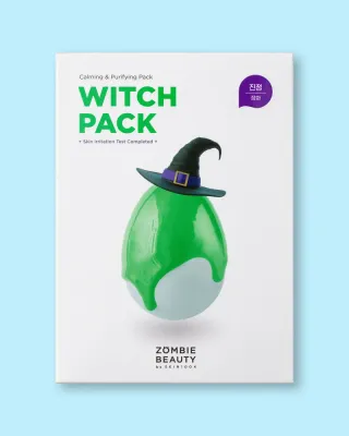 Грязевая маска для лица Skin1004 Zombie Beauty Witch Pack кремовая, с зелёным чаем, успокаивающая, 4 г × 16 шт