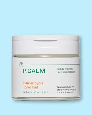 Тонизирующие пэды для лица P.Calm Barrier Cycle Toner Pad для укрепления барьера, успокаивающие, 60 шт, 160 мл