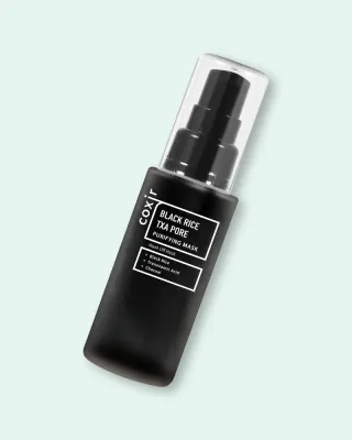 Смываемая маска для лица Coxir Black Rice TXA Pore Purifying Mask очищает поры, осветляет, 50 мл