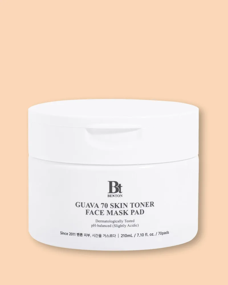 Пэды для лица Benton Guava 70 Skin Toner Face Mask Pad тонизирующие, с экстрактом гуавы, 210 мл, 70 шт