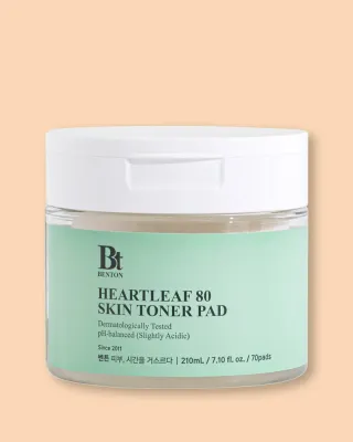 Пэды для лица Benton Heartleaf 80 Skin Toner Pad тонизирующие, успокаивающие, с хауттюйнией, 210 г, 70 шт